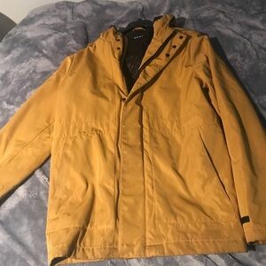 Yellow rain jacket